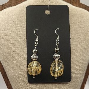 Elegant Silver and Gold Dangle Earrings